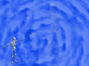 Human Skeleton Title Content PowerPoint Template